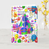 Wenskaart van 12 september gevouwen kaart (Gele Bloem)