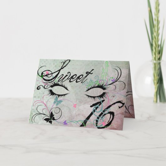 Wenskaart van 16 Uitnodiging van de maskerade het (Voorkant)