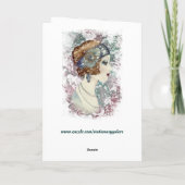 wenskaart van 1920 feestdagen kaart (Achterkant)