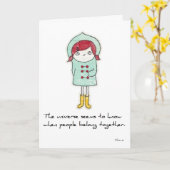 wenskaart van aanneming kaart (Gele Bloem)