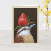 Wenskaart van aardbeiboomgaarden kaart (Gele Bloem)