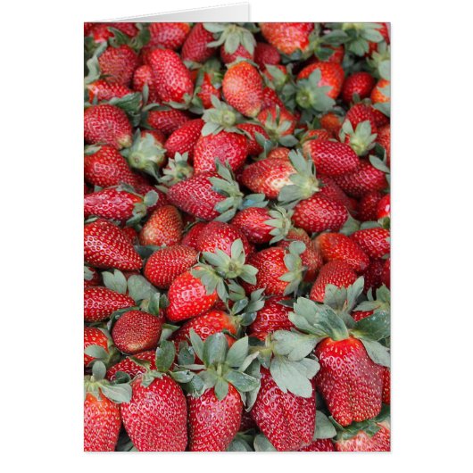 Wenskaart van aardbeivruchten (Voorkant)