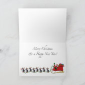 Wenskaart van acht het Uiterst kleine Pinguïnen Feestdagen Kaart (Binnen)