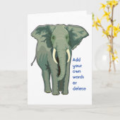 Wenskaart van Afrikaanse olifanten Kaart (Gele Bloem)