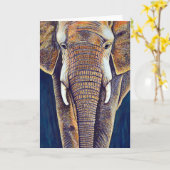 Wenskaart van Afrikaanse olifanten Kaart (Gele Bloem)