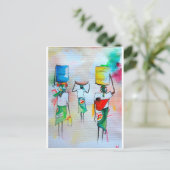 Wenskaart van Afrikaanse stijl Briefkaart (Staand voorkant)