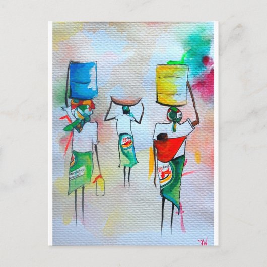 Wenskaart van Afrikaanse stijl Briefkaart (Voorkant)