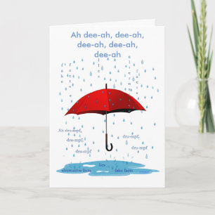 Wenskaart van alternatieve feiten voor het Raining Kaart