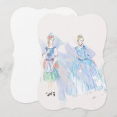 Wenskaart van Assepoester Feestdagenkaart (Voorkant / Achterkant)