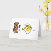 Wenskaart van Bacon- en Egg-Romantische paren Kaart (Gele Bloem)