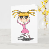Wenskaart van Ballerina Kaart (Gele Bloem)