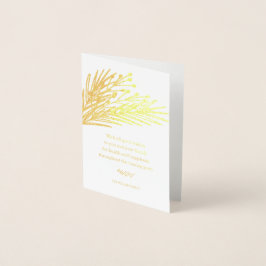 Wenskaart van bessen en bladeren folie kaarten