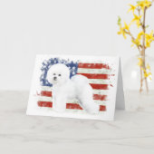 Wenskaart van Bichon Frise Kaart (Gele Bloem)