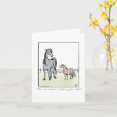 Wenskaart van blanco paarden kaart (Gele Bloem)