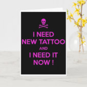 Wenskaart van blanco tattoo kaart (Gele Bloem)