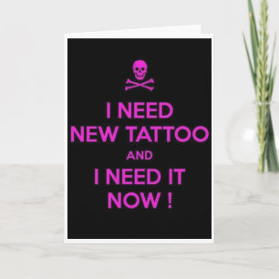 Wenskaart van blanco tattoo kaart