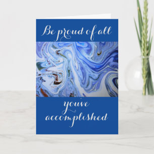 Wenskaart van blauw gewervelde verpleegkundige kaart
