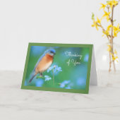 Wenskaart van blauwvogel kaart (Gele Bloem)