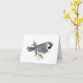 Wenskaart van boreale kippen kaart (Gele Bloem)