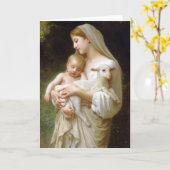 Wenskaart van Bouguereau Innocence Kaart (Gele Bloem)