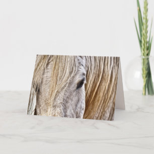 wenskaart van bruin paard feestdagen kaart