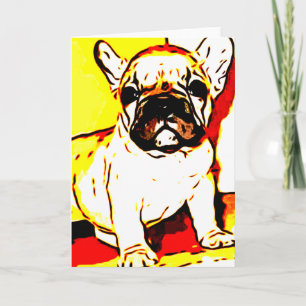 Wenskaart van bulghondpuppy kaart