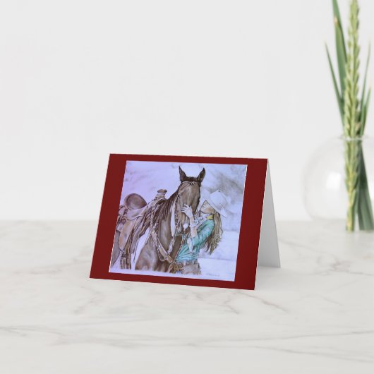 Wenskaart van Cowgirl Kaart (Voorkant)