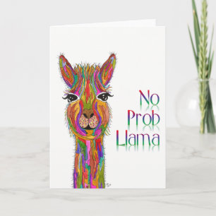 Wenskaart van Cute en Colorful Llama Bedankkaart