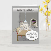 Wenskaart van de aardappelmaffia kaart (Gele Bloem)
