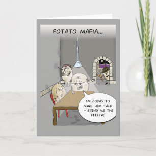 Wenskaart van de aardappelmaffia kaart