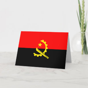 wenskaart van de angola-vlag feestdagen kaart