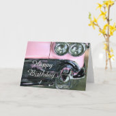 Wenskaart van de Auto van de verjaardag het Kaart (Gele Bloem)