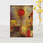 Wenskaart van de Ballon van Paul Klee het Rode Kaart (Gele Bloem)