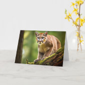 Wenskaart van de berglion kaart (Gele Bloem)