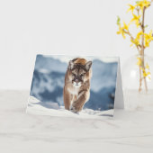 Wenskaart van de berglion kaart (Gele Bloem)