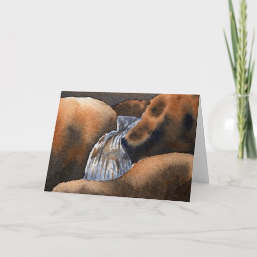 Wenskaart van de bergwateren kaart (Voorkant)