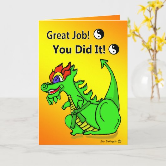 Wenskaart van de Bevordering van de Riem van de Kaart (Gele Bloem)