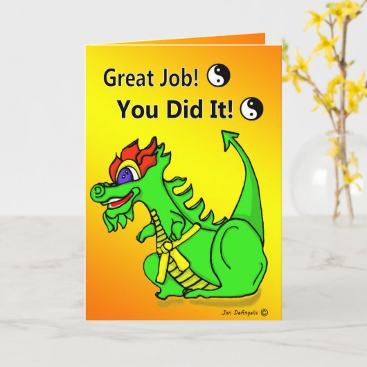 Wenskaart van de Bevordering van de Riem van de Kaart (Gele Bloem)