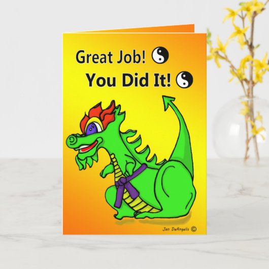 Wenskaart van de Bevordering van de Riem van de Kaart (Gele Bloem)