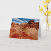 Wenskaart van de binnenkant van de golven van de t kaart (Gele Bloem)