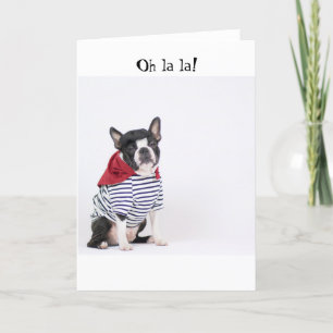 Wenskaart van de Boston Terrier Kaart