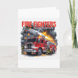 Wenskaart van de brandweer kaart