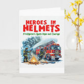 Wenskaart van de brandweerman kaart (Gele Bloem)