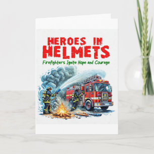 Wenskaart van de brandweerman kaart