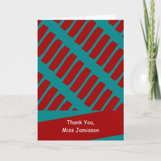 Wenskaart van de Dag van de Lerarenwaardering, tur Bedankkaart (Voorkant)