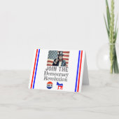 Wenskaart van de democratische revolutie kaart (Voorkant)