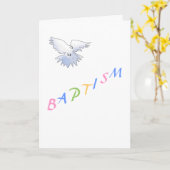 Wenskaart van de doop kaart (Gele Bloem)