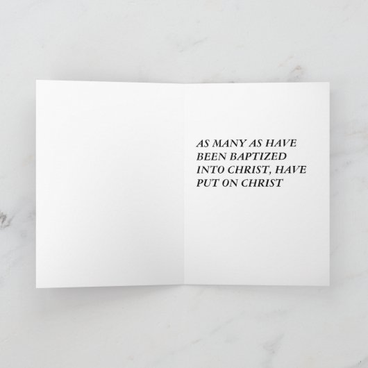 Wenskaart van de doop kaart (Binnen)