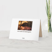 wenskaart van de fictie-bostrein feestdagen kaart (Achterkant)