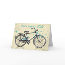 Wenskaart van de Fietstekening